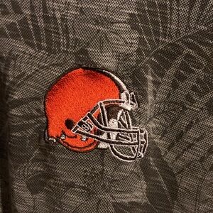 Tommy Bahama- Cleveland Browns - Hawaiian floral print golf shirt